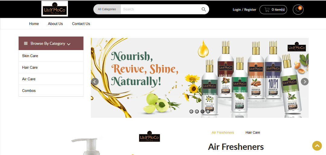 Screenshot of the Lissy Moco project